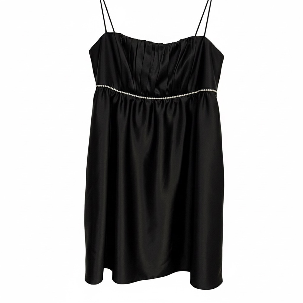 Vintage Jessica McClintock Gunne Sax 90s Rhinestone Babydoll Bubble Hem Dress 11 - Picture 2 of 8